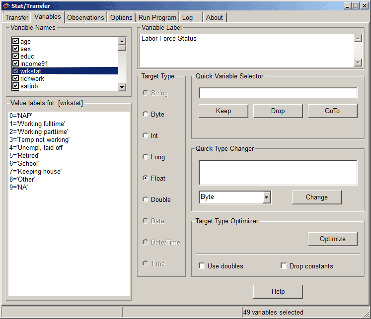 Stat/Transfer - File Transfer between all relevant Statistic Programs